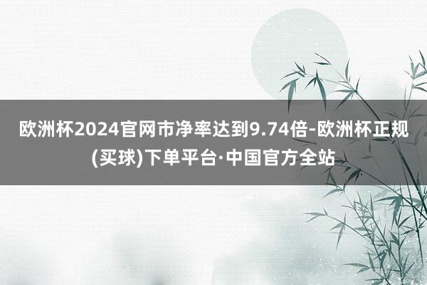 欧洲杯2024官网市净率达到9.74倍-欧洲杯正规(买球)下单平台·中国官方全站