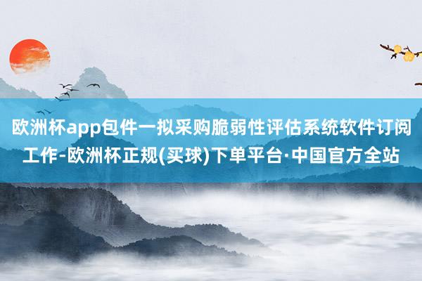 欧洲杯app包件一拟采购脆弱性评估系统软件订阅工作-欧洲杯正规(买球)下单平台·中国官方全站