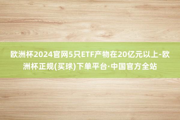 欧洲杯2024官网5只ETF产物在20亿元以上-欧洲杯正规(买球)下单平台·中国官方全站