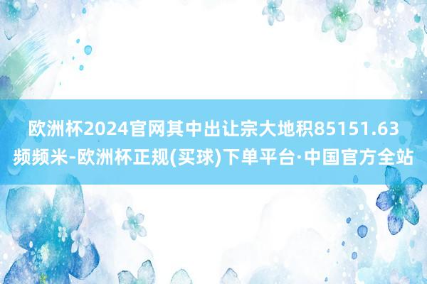 欧洲杯2024官网其中出让宗大地积85151.63频频米-欧洲杯正规(买球)下单平台·中国官方全站