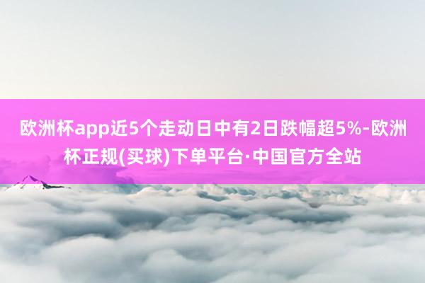 欧洲杯app近5个走动日中有2日跌幅超5%-欧洲杯正规(买球)下单平台·中国官方全站