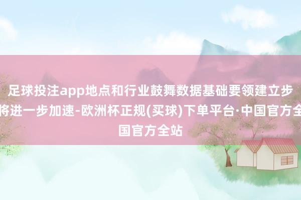 足球投注app地点和行业鼓舞数据基础要领建立步调将进一步加速-欧洲杯正规(买球)下单平台·中国官方全站