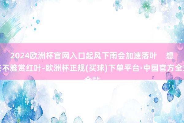 2024欧洲杯官网入口起风下雨会加速落叶    想去不雅赏红叶-欧洲杯正规(买球)下单平台·中国官方全站
