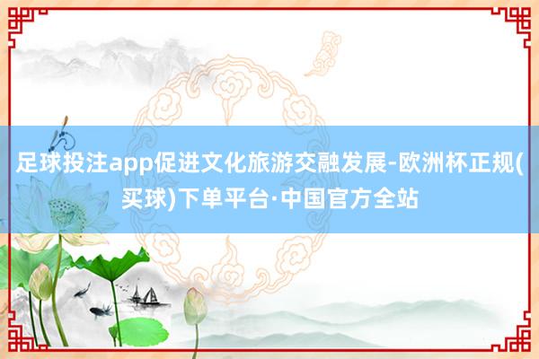足球投注app促进文化旅游交融发展-欧洲杯正规(买球)下单平台·中国官方全站